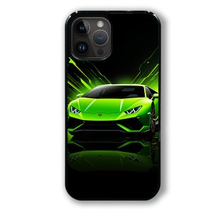 coque de téléphone huracan fluo green
