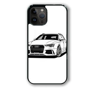 coque de téléphone rs6 black line