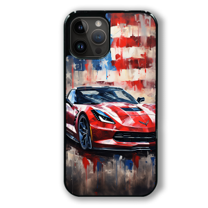 coque de téléphone Red Corvette America Paint