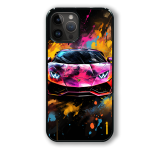 coque de téléphone art colored lamborghini