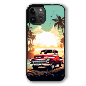 coque de téléphone chevrolet red beach sunset