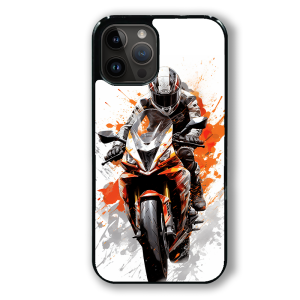 coque de téléphone splash orange moto paint